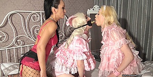 Naughty sissy dolls caught and fucked part1